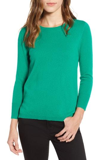 Women's J.crew Crewneck Cashmere Sweater, Size - Green