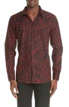 Men's Givenchy Cat Scratch Print Sport Shirt - Black