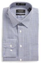 Men's Nordstrom Men's Shop Smartcare(tm) Trim Fit Check Dress Shirt .5 32/33 - Green