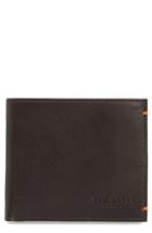 Men's Ted Baker London Rester Leather Bifold Wallet - Brown