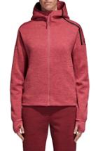 Women's Adidas Hooded Jacket, Size - Pink