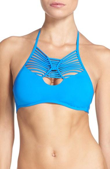 Women's Becca Electric Current Bikini Top - Blue