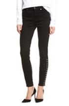 Women's 7 For All Mankind Hook Hem High Waist Ankle Skinny Jeans - Black