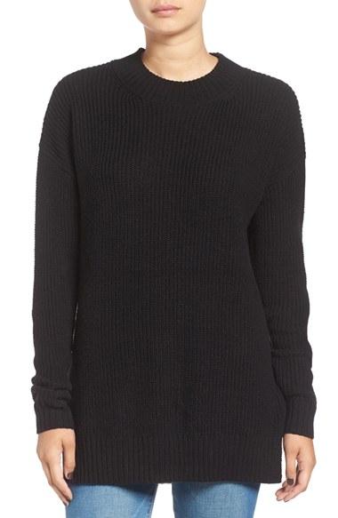 Women's Bp. Ribbed Mock Neck Pullover