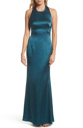 Women's Jarlo Trixie Halter Gown - Green