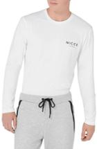 Men's Topman Nicce Graphic Long Sleeve T-shirt - White