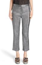 Women's Isabel Marant Dansley Party Time Lame Crop Pants Us / 38 Fr - Metallic