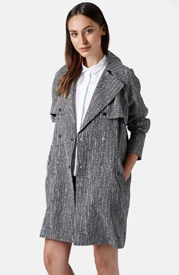 Topshop Graphic Print Duster Coat