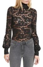 Women's L'agence Lace Turtleneck Top