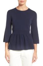 Women's Emerson Rose Bell Sleeve Wool Blend Peplum Sweater