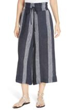 Women's Sea Lyndee Stripe Linen Crop Pants - Blue