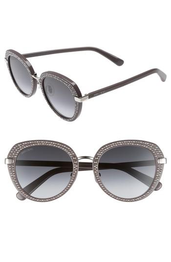 Women's Jimmy Choo Moris 52mm Oversize Sunglasses - Nude Palladium