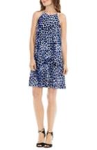 Women's Vince Camuto Leopard Print Shift Dress - Blue