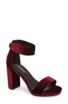 Women's Jeffrey Campbell Lindsay Ankle Strap Sandal .5 M - Burgundy