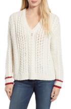 Women's Velvet By Graham & Spencer Tipped Cable Sweater