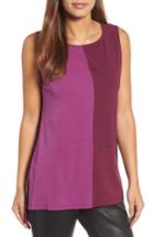 Women's Eileen Fisher High/low Silk Jersey Shell - Purple