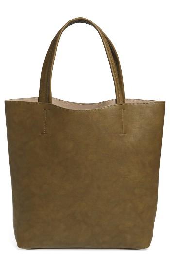 Sole Society Oversize Melyssa Faux Leather Tote - Green