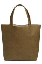 Sole Society Oversize Melyssa Faux Leather Tote - Green