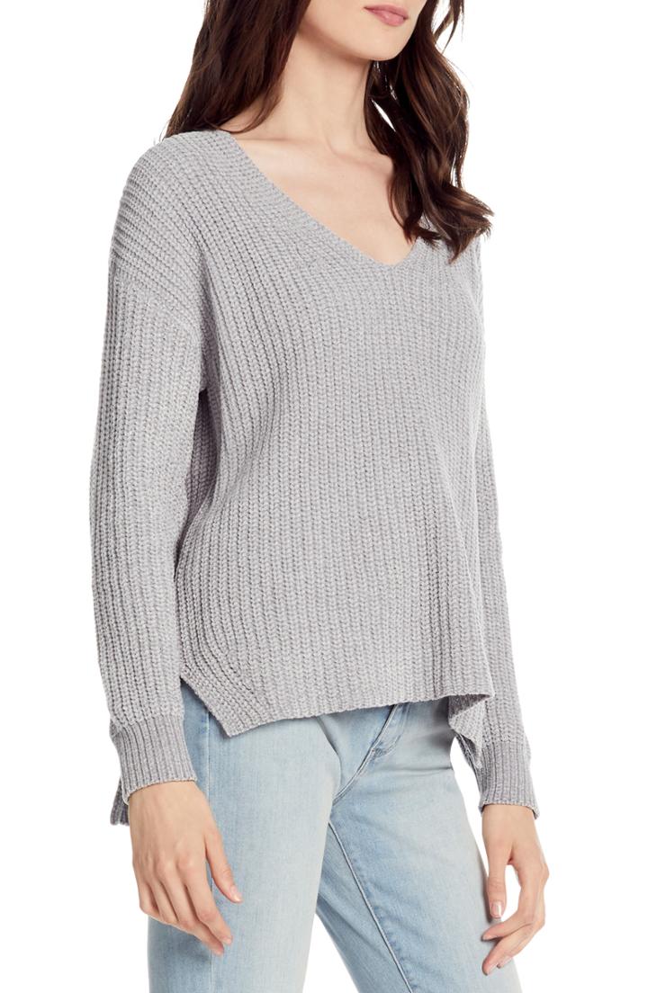 Women's Boss Flumia V-neck Wool Sweater - Grey