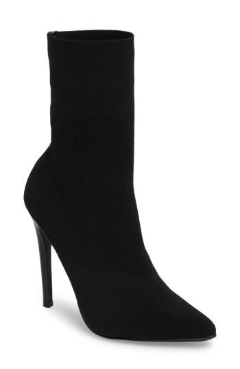 Women's Steve Madden Century Woven Bootie .5 M - Black