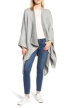 Women's Barbour Herringbone Reversible Serape Wrap, Size - Grey