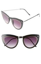 Women's Spitfire Outward Urge 50mm Cat Eye Sunglasses - Black/ Gold/ Black