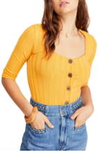 Women's Free People Central Park Top - Yellow