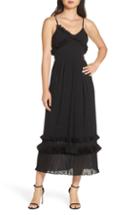Women's Foxiedox Love Ruffle Midi Dress - Black