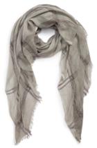 Women's Sole Society Large Windowpane Scarf, Size - Grey