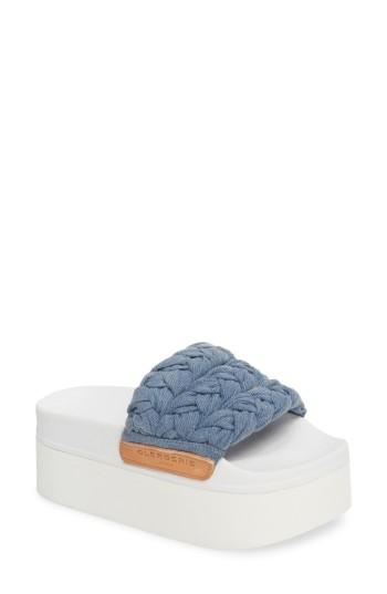 Women's Robert Clergerie Wallis Platform Slide Sandal .5us / 37eu - Blue