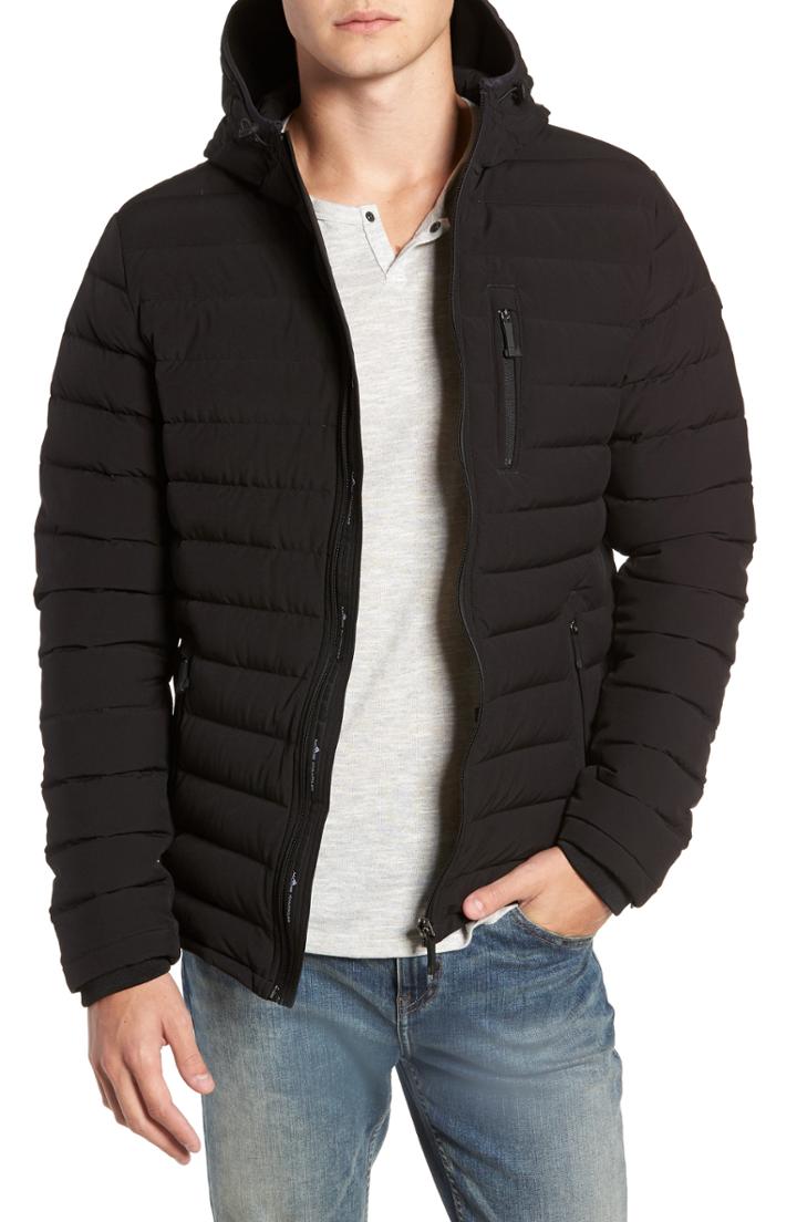 Men's Moose Knuckles Fullcrest Quilted Down Jacket - Black