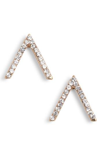 Women's Uncommon James By Kristin Cavallari Crystal Chevron Stud Earrings