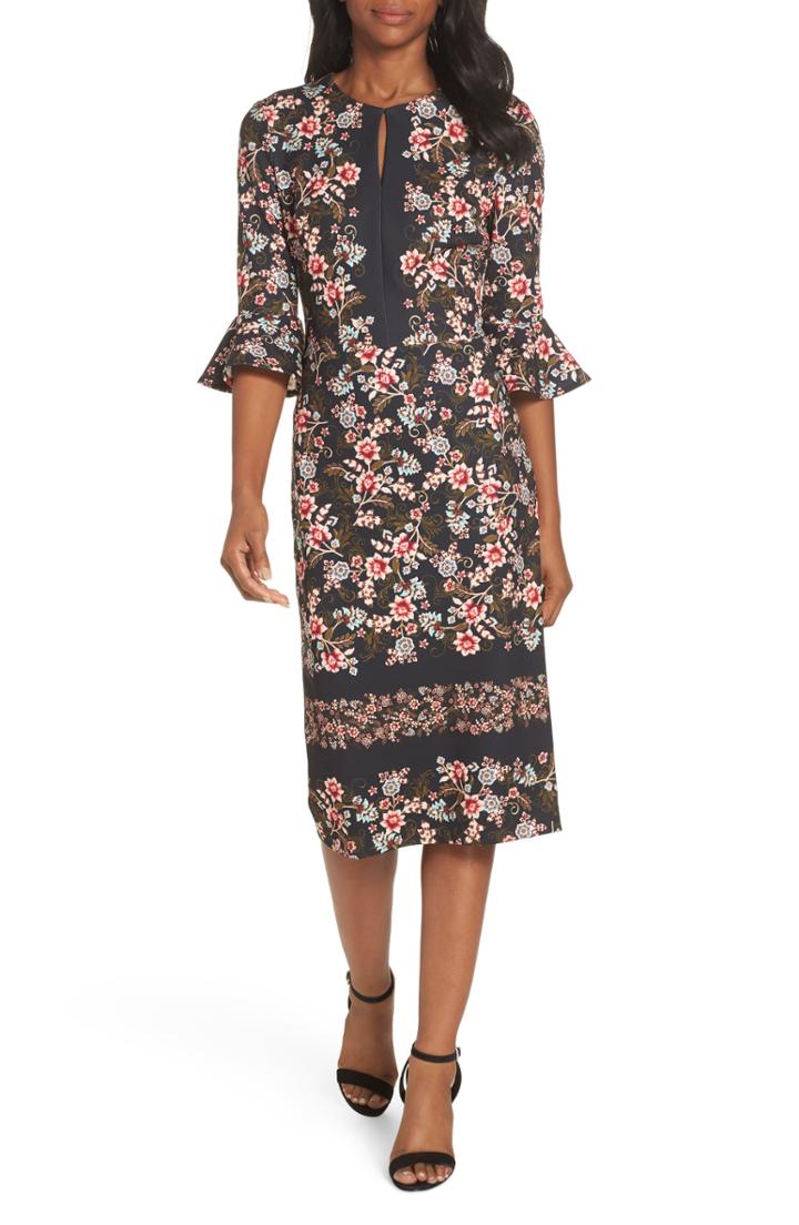 Women's Maggy London Flare Cuff Sheath Dress