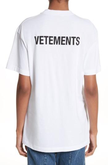 Women's Vetements Staff Basic Logo Tee - White