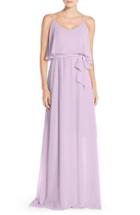 Women's Ceremony By Joanna August 'dani' Popover Bodice Chiffon Maxi Dress, Size - Purple