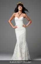 Women's Willowby Liesel Strapless Lace Mermaid Gown, Size - White