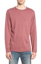 Men's Saturdays Nyc James Pima Long Sleeve Pocket T-shirt, Size - Pink