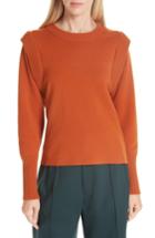 Women's Sea Rib Trim Milano Knit Sweater - Orange
