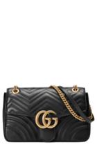 Gucci Medium Gg Marmont 2.0 Matelasse Leather Shoulder Bag - Black