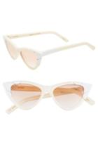 Women's Pared Picollo & Grande 50mm Cat Eye Sunglasses - Iv/ Wht Lam Rose Gr Lens