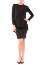 Women's Olian Adreina Quilted Maternity Top - Black