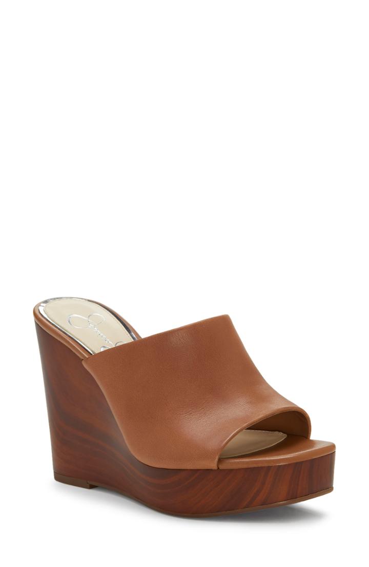 Women's Jessica Simpson Shantelle Wedge Slide Sandal M - Beige