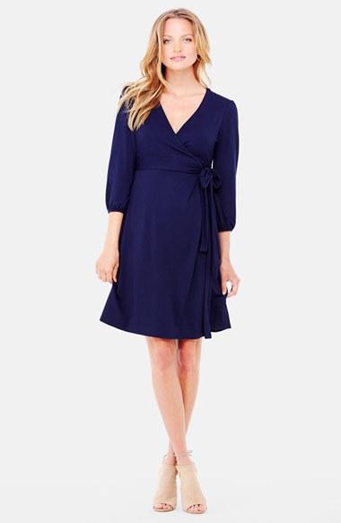 Women's Ingrid & Isabel Nursing Friendly Maternity Wrap Dress - Blue