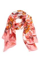 Women's Vince Camuto Brushed Blooms Silk Scarf