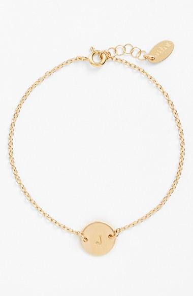 Women's Nashelle Initial Mini Disc Bracelet