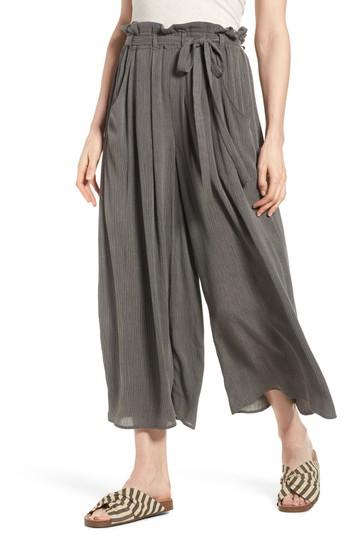 Women's Caslon Tie Waist Culottes - Black
