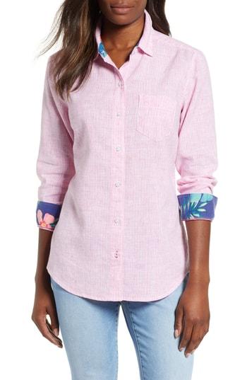 Women's Tommy Bahama Pequeno Stripe Shirt - Pink