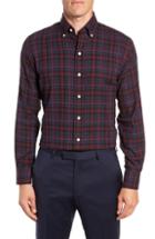 Men's Ledbury Torello Trim Fit Plaid Dress Shirt - Purple