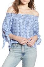 Women's Scotch & Soda Off The Shoulder Tie Sleeve Top - Blue