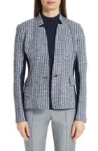 Women's St. John Collection Contrast Geometric Knit Jacket
